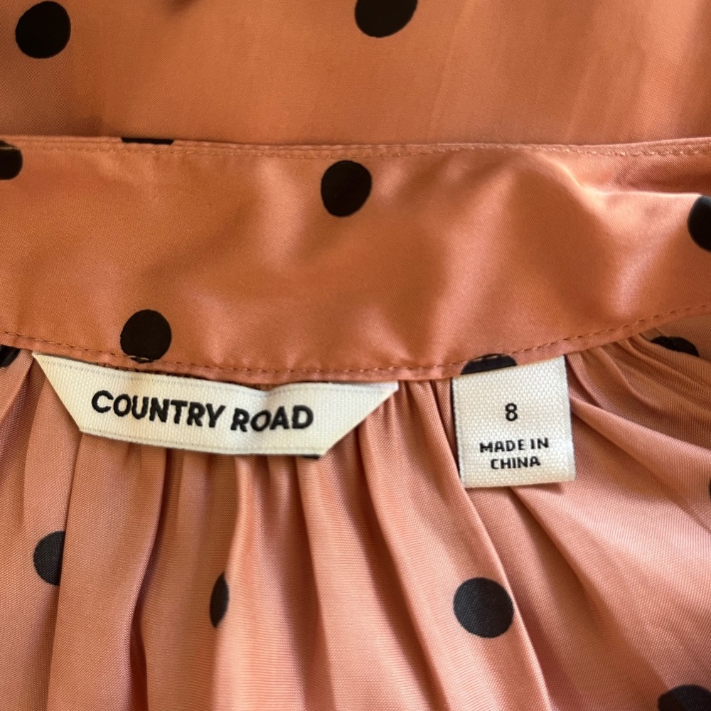 Country Road sleeveless tiered pale pink polka dot dress - Picture 6 of 6